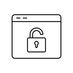 Unlock Access Security Line Icon