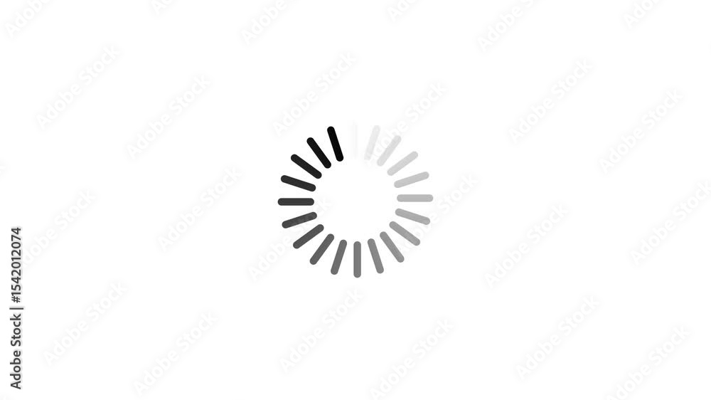 Poster loading circle icon animation on white background. 4k video, loading icon animation