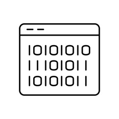 Binary Code Digital Line Icon