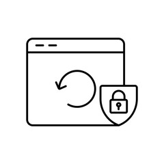 Data Backup Security Line Icon