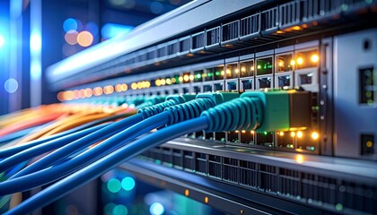 Industrial-Grade Server Room Featuring Backup Power Units, Precision Cooling Systems, Server Racks, Exposed Power Cables, and Ventilation Infrastructure