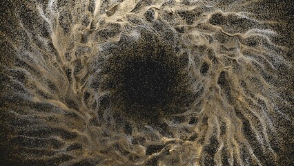 Abstract Representation of Cosmic Patterns Reflecting Thought and Energy Flow Dynamics