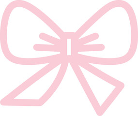 Naklejka premium vector illustration of a pink and white background Elegant Pink Bow simple cute ribbon