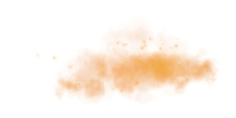 Realistic Flying Dirt and Fog Effect Sandstorm or Off Road Explosion Isolated for Race and Rally Backgrounds