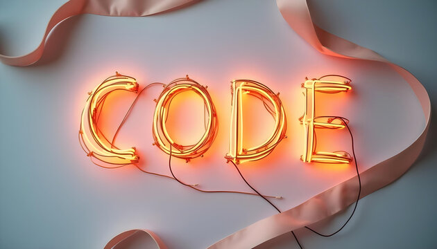 Artistic wire and light code design concept blending creativity and tech AGI ASI