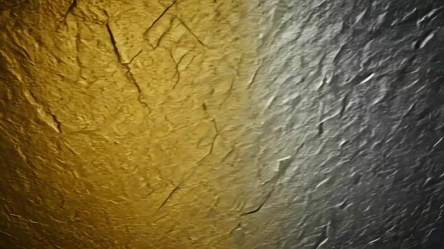 Textured gold and silver foil background with creases and folds