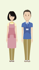 Nursing home, hospital, recuperation, rehabilitation concept happy old woman holding hands with nurse together, doctors in clinic care, help and support patients simple flat vector