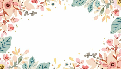 Floral Arrangement Design with Leaves and Flowers for Decoration