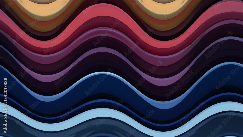 Poster smooth animated gradients create a visually appealing background, with wavy stripes flowing seamless