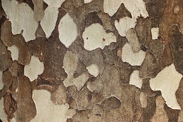 Background, texture of the bark of an old plane tree