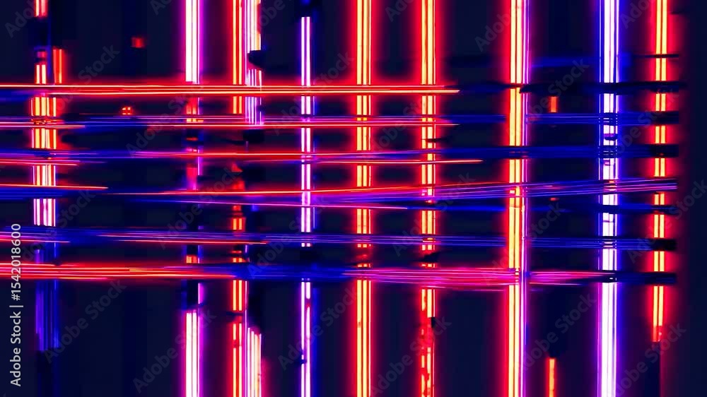 Poster abstract neon grid pattern forming a vibrant backdrop with intersecting lines and glowing lights, cr