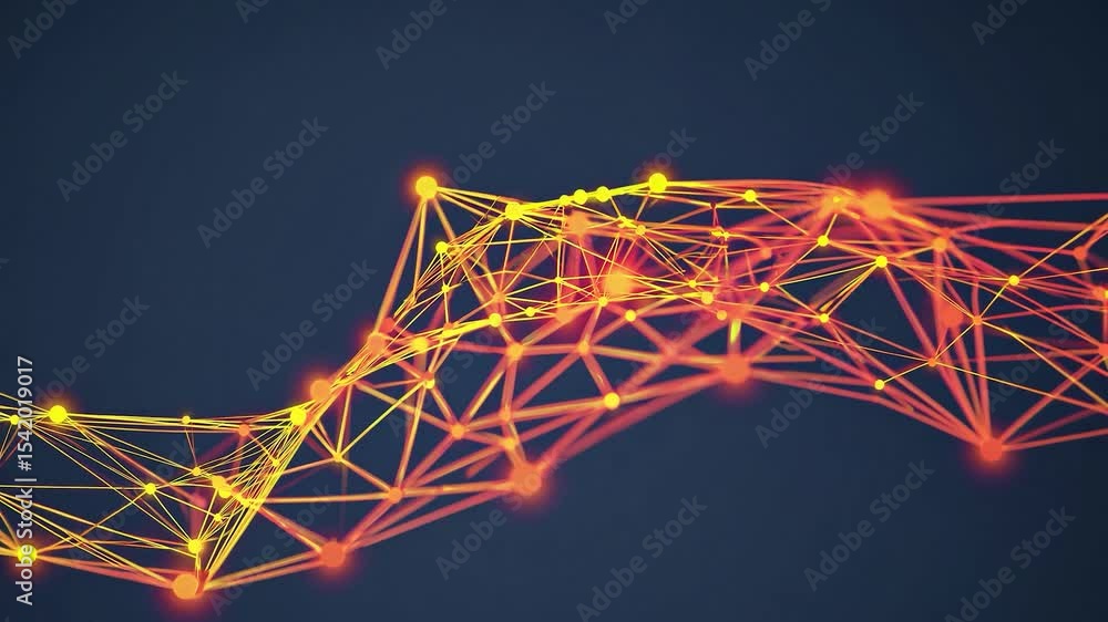 Poster intricate plexus network growing and connecting, revealing dynamic technological structure with lumi