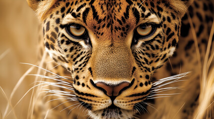 Fototapeta premium Majestic Leopard Close Up Wild Cat Portrait African Wildlife Nature Photography