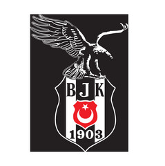 Beşiktaş football club colors. Black and white horizontal stripes flag background. Football background.