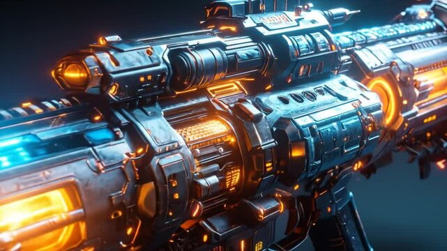 Futuristic Energy Weapon With Glowing Details