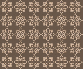Elegant Floral Decorative Seamless Vector Pattern – Retro-Inspired Wallpaper and Backdrop Design Element