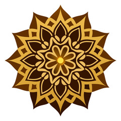 Bold Floral Mandala with Dense Patterns and Henna-Style Detailing