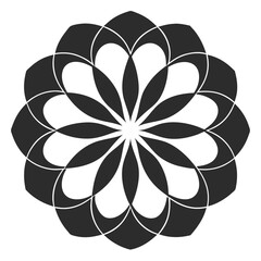 Tiered Floral Mandala with Dotted Borders and Balanced Ornamentation