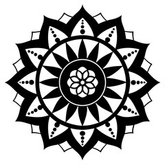 Fototapeta premium Soft Petal-Curve Mandala in Symmetric Radial Harmony