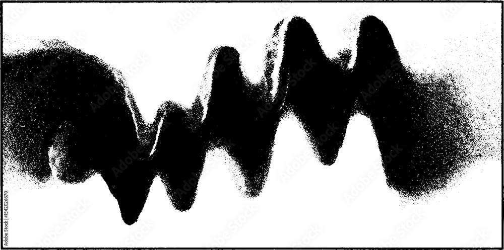 Poster high contrast black and white feedback loop pattern for graphic design