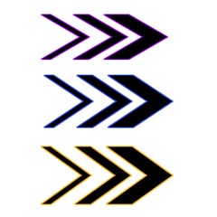 black and white arrow