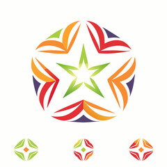 Abstract 3D Logo Design with Modern Geometric Style