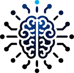 Abstract Brain with Glowing Neural Lines for Artificial Intelligence Concept
