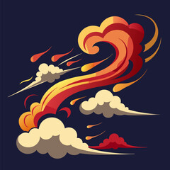 Abstract Smoke Trails for Modern Design, Creative Visual Effects, Digital Art, Atmospheric Illustrations, and Artistic Vector Projects