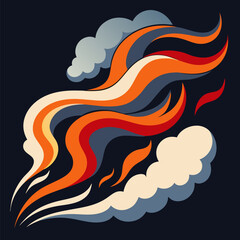 Abstract Smoke Trails for Modern Design, Creative Visual Effects, Digital Art, Atmospheric Illustrations, and Artistic Vector Projects