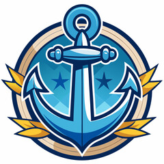 Anchor Logo for Nautical and Maritime Industries Featuring Marine Symbols, Ocean Themes, Sailing Graphics, Coastal Branding Elements, and Classic Sea Design Concepts