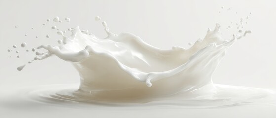 The stunning splash of milk creating an artistic liquid masterpiece.