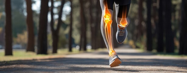 The dynamic runner showcasing joint biomechanics and athletic performance in motion.
