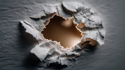 ragged Hole torn in ripped paper on transparent background. Vector illustration