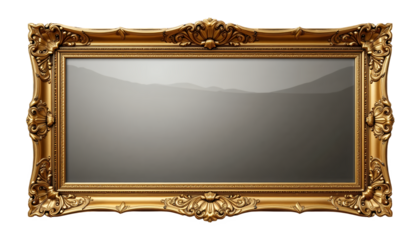 golden baroque style wooden frame 