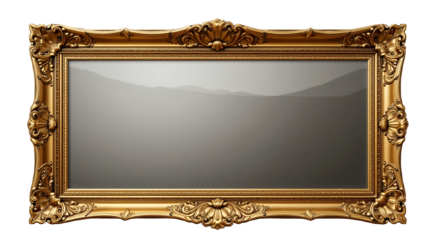 golden baroque style wooden frame 