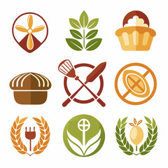 Artisan Bakery Logo Featuring Bread and Whisk, Professional Branding Design for Bakery and Pastry Shops, Vector Illustration