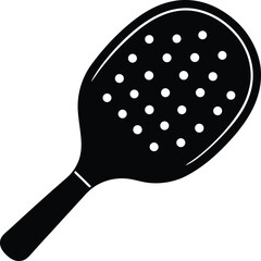 Graphic pickleball paddle vector silhouette