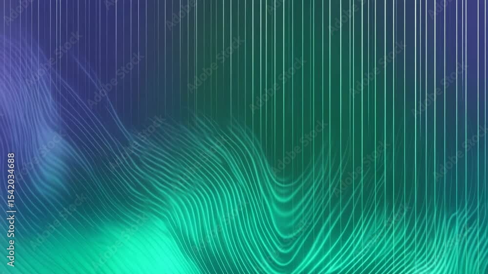 Poster abstract digital wave patterns with vibrant neon colors and flowing lines