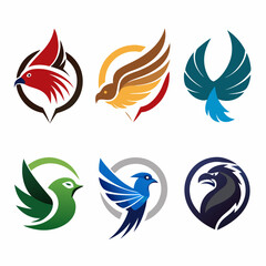 Fototapeta premium Bird Logo Design, Illustrating Freedom, Nature, Aviation, and Graceful Movement for Branding.