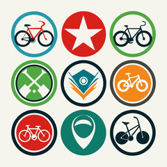 Bike Logo Design Template Vector EPS, Illustrating Cycling, Sport, Freedom, and Transportation.