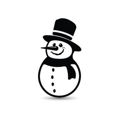 Snowman icon vector concept illustration design template