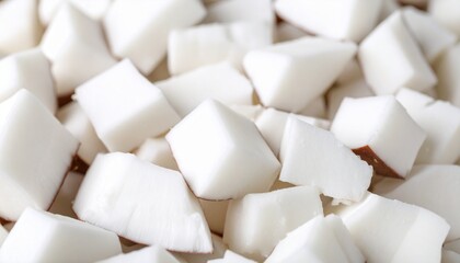 coconut meat with shell fragments