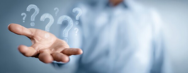 The hand reaching out symbolizing questions and the search for clarity in communication.