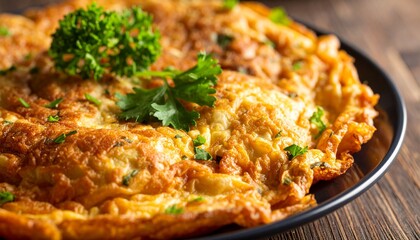 crispy edges of Thai omelette.