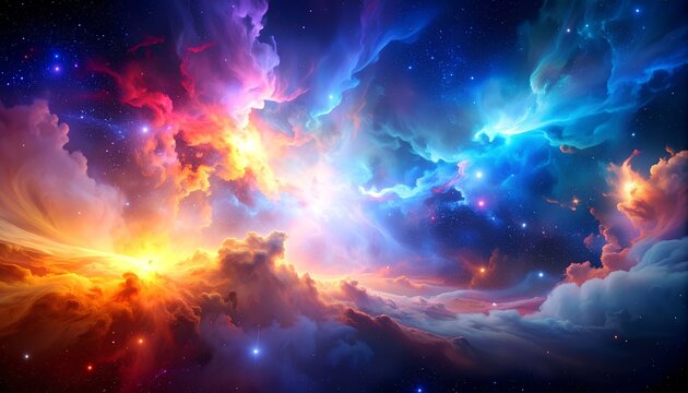 abstract colorful dynamic space background
