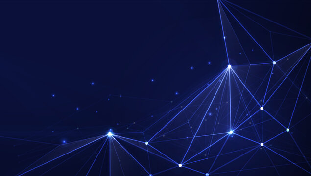 Connected polygons plexus vector background, digital data visualization. vector illustration