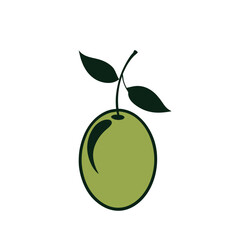 Green Olive Illustration A Simple, Elegant Vector Graphic Design
