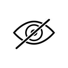 Hidden eye icon