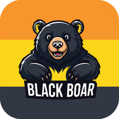 Black Boar Logo vector illustration