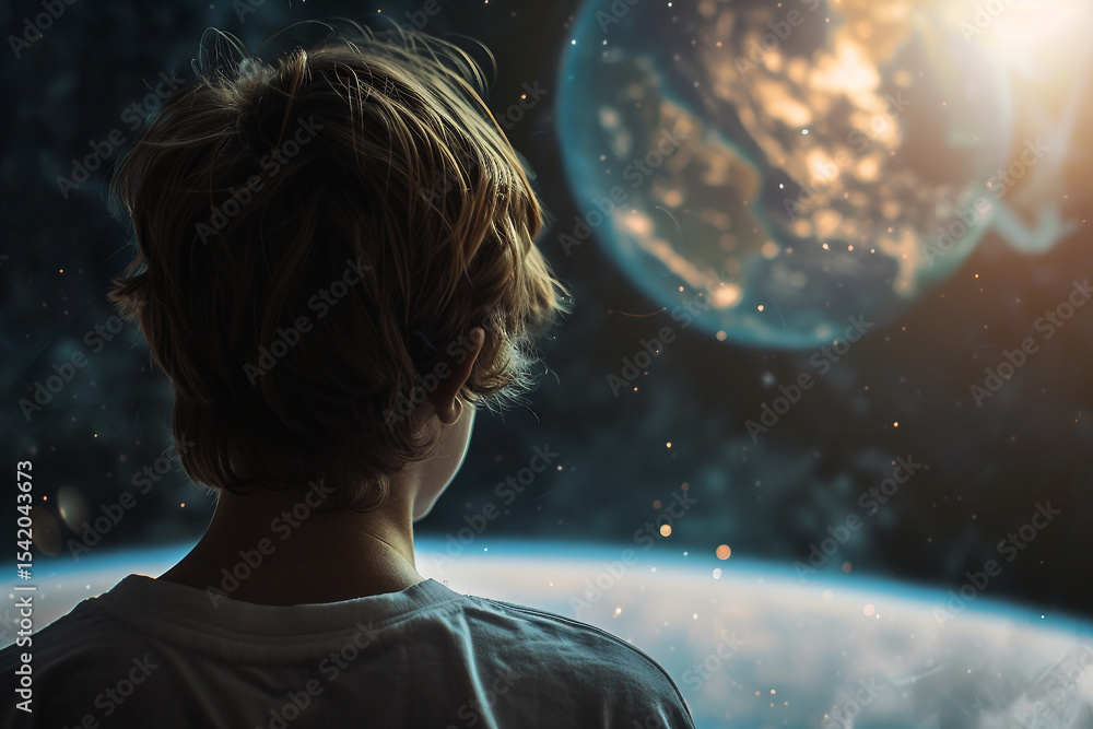 Poster person exploring another world ai generative